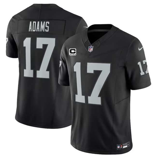Men & Women & Youth Las Vegas Raiders #17 Davante Adams Black 2023 F.U.S.E With 4-Star C Patch Vapor Untouchable Football Stitched Jersey